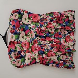 Forever 21 floral peplum tube top